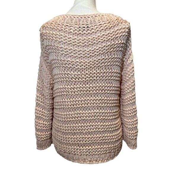 Fabiana Filippi Women's Peach Oversized Open Knit Sweater Size Large - Picture 4 of 12